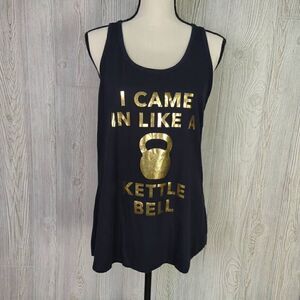 Instant Message Women’s 2X Plus I Came in Like a Kettle Bell Athletic Top Shirt